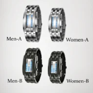 ⏳Time-Limited Special⏰Men's Binary LED Watch – Stainless Steel, Blue Light, Sporty, Water-Resistant, Modern ⚡ - Image 8
