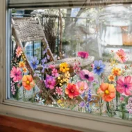 💐Time-limited Special💞Colorful Floral Bouquet Window Sticker🖼️(Cut to size freely) - Image 14
