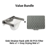 Foldable Sink Strainer Rack with Filter Nets - Image 10