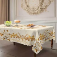 Waterproof Gold Rose Tablecloth - Image 11