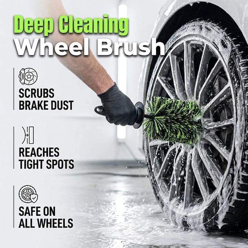 🚗 50% OFF NOW! 🧽Wheel Barrel Cleaning Brush