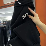 Women's Warm Drawstring Elastic Joggers with Pockets - Image 2