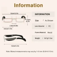 Foldable Anti-Blue Light Reading Glasses with Case - Image 7