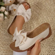 ⏳Time-Limited Special⏰Women's Bowknot Peep-Toe Wedge Sandals - Image 12
