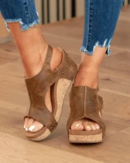 🔥Save 50% off🔥Women's Leather Platform Wedge Orthopedic Sandals - Image 4