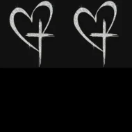 Glitter Heart Cross Car Decal Sticker - Image 10