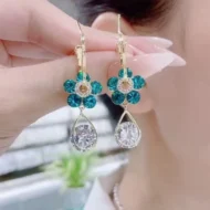 💖 Fashion Flower Crystal Earrings - Image 6