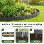 Easy Install Cobblestone Garden Border - 5M Edging Kit - Image 8