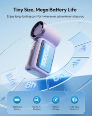 🌬️ LIMITED-TIME 50% OFF! ✨ Turbo Handheld Fan – LED Display, 6 Speeds, 3000mAh 🔋 - Image 8