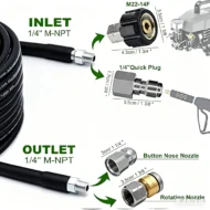 💦 50% OFF INSTANT! 🚿 5800PSI Sewer Jetter Kit - High-Pressure Nozzle & Hose for Clogged Drains/Pipes, Compatible with Most Pressure Washers 🔧📦 - Image 7