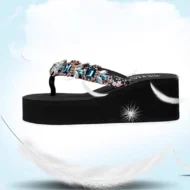 🎁Big sale 2024🎁💥Rhinestone flip beach flops - Image 8