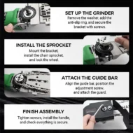 🔥Half price today Ends soon🔥Angle Grinder Converted Electric Chainsaw Kit - Image 8