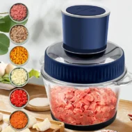 Electric Food Chopper, 2 Gears Speed & 4 Blades - Image 2