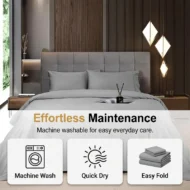 Breathable Solid Color Cooling Bed Sheet Set - Image 9