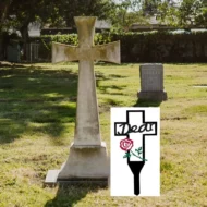 💖🎁Metal Cross Stake Insert Plaque for Cemetery Memorials