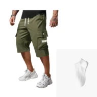 ⏳LAST DAY SALE 60% OFF !!📢Men's Casual Drawstring Capri Cargo Pants - Image 16