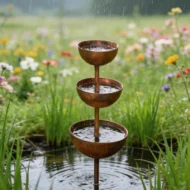 ☔️3-Tier Rustic Metal Bird Feeder & Drinker Stake🐦 - Image 7