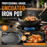 Professional-Grade Uncoated Iron Pot – 50% OFF Today! ⏳ - Image 15