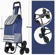 Large Capacity Portable Folding Stair Climbable Cart - Image 10
