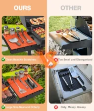 🌞Summer Sale 50% OFF🔥Silicone Grill Tools Mat with Drip Pad - Image 8