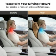 Aviation-Grade PU Leather Car Headrest - Image 4