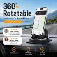 360° Rotatable Dashboard Car Phone Holder - Image 4