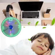 🔥2026 Hot Sale 50% OFF🔥USB Fan with LED Clock Lighting