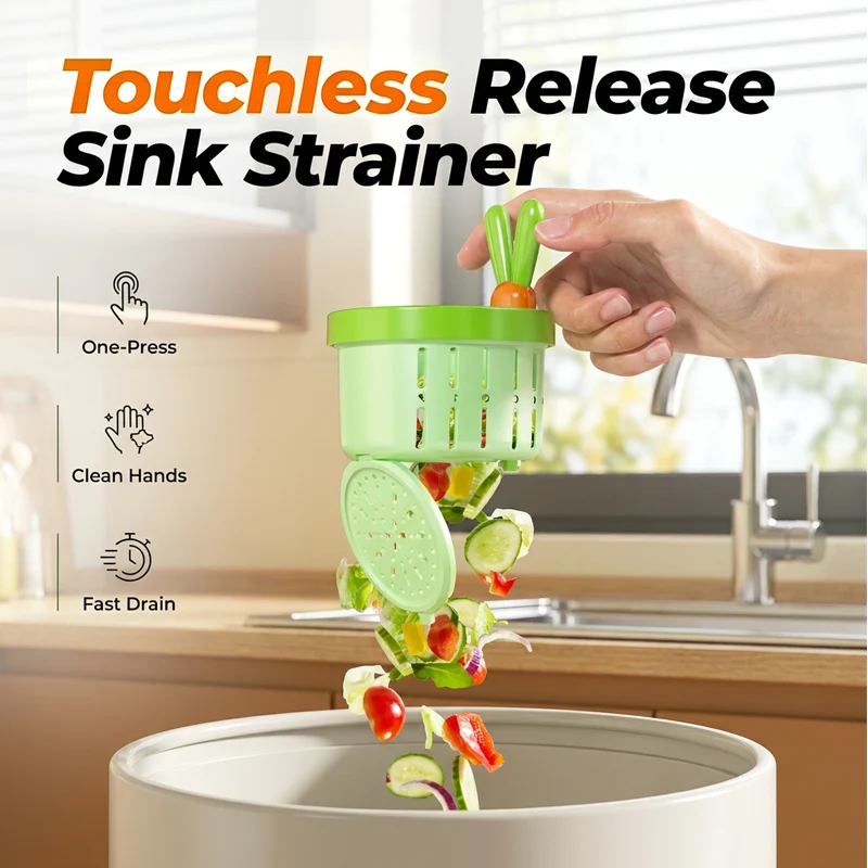 Portable Sanitary Kitchen Sink Strainer Basket