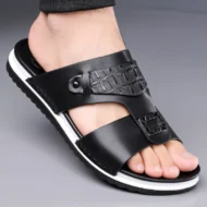 📢📢50% OFF !! ⏰Men's Faux Leather Slip-On Sandals - Image 8