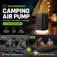 🏕️ Rechargeable Camping Air Pump – LED Light, Fast Inflation, Compact – Cash on Delivery 🔋 - Image 19