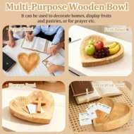💖🎁2026 Mother's Day Gifts 50% Off--🎁Heart-shaped wooden bowl for prayer - Image 7