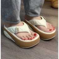 Women's Summer Color-Block Soft Platform Flip Flops - Image 7