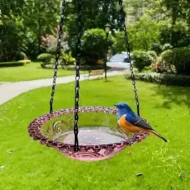 💞50K+ SOLD!🐦🌧️Vintage-Style Bird Feeder with Bath – Hangs anywhere, easy to fill. Attracts robins & blue tits. Perfect for nature lovers. 🏡✨ - Image 4