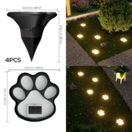 Solar Paw Print Garden Lights - Image 10