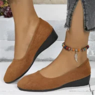 🔥Hot Sale🔥Elegant Lightweight Anti-Slip Low Heel Wedge Shoes - Image 8