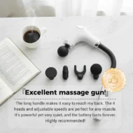 Portable Percussion Massage Gun with Extension Handle - Image 10