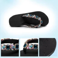 🎁Big sale 2024🎁💥Rhinestone flip beach flops - Image 3