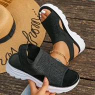 Breathable mesh platform sandals for women - Image 14