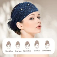 Ladies Floral Lace Headscarf - Image 5
