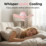 Rechargeable Hanging Fan with LED Night Light - Image 7