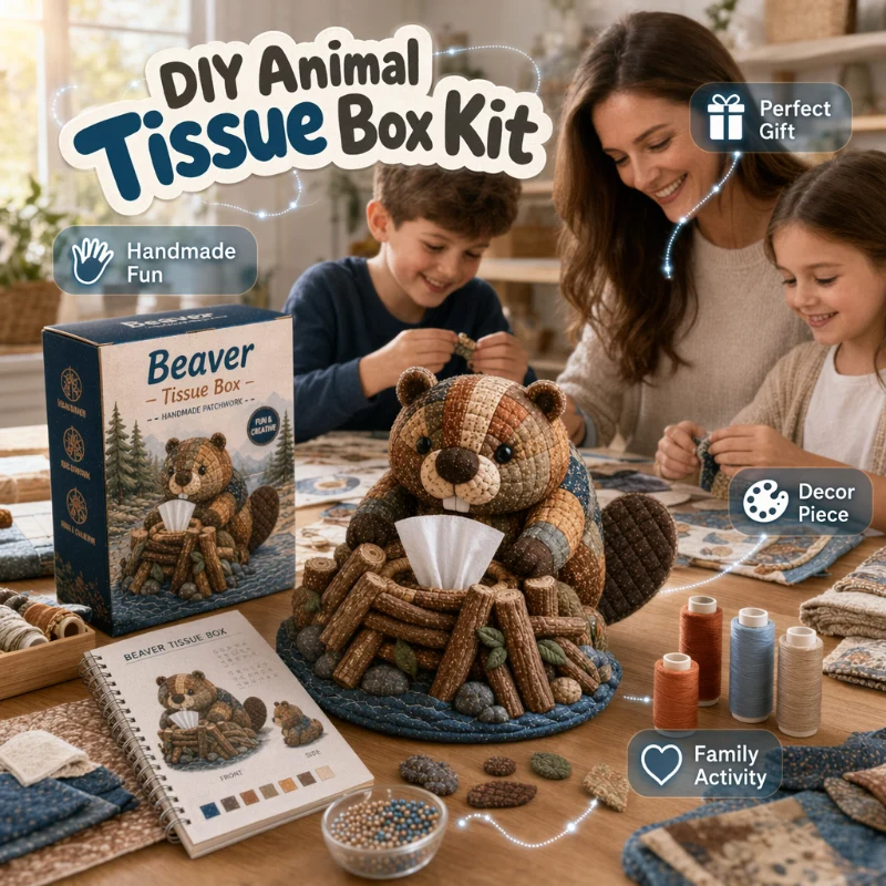 🔥50% OFF🎁Cute Little Animals DIY Tissue Box Material Kit
