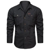 Men's Long Sleeve Cotton Workwear Shirt - Image 16