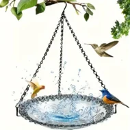 💞50K+ SOLD!🐦🌧️Vintage-Style Bird Feeder with Bath – Hangs anywhere, easy to fill. Attracts robins & blue tits. Perfect for nature lovers. 🏡✨ - Image 3