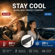 🥳SUMMER HOT SALE💞Car Sun Shade Umbrella – Keep Your Car Cool This Summer - Image 11