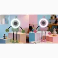 Flexible Robot Desk Fan with LED Light - Image 7