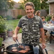 Men's V-Neck Multi-Pocket Mesh Vest - Image 14