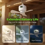 Rechargeable Ceiling Fan with LED Light - Image 6