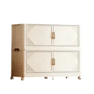 🔥 50% OFF! ✨ Foldable Storage Box with Lid – 1–5 Layers, Wheels & Magnetic Door | Stackable Organizer for Kitchen, Bathroom & Bedroom 🗄️ - Image 2