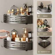 ⏳Limited-time 50% off⏰Wall Mounted Bathroom Organizer with Suction Cup - Image 4