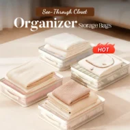See-Through Closet Organizer Storage Bags